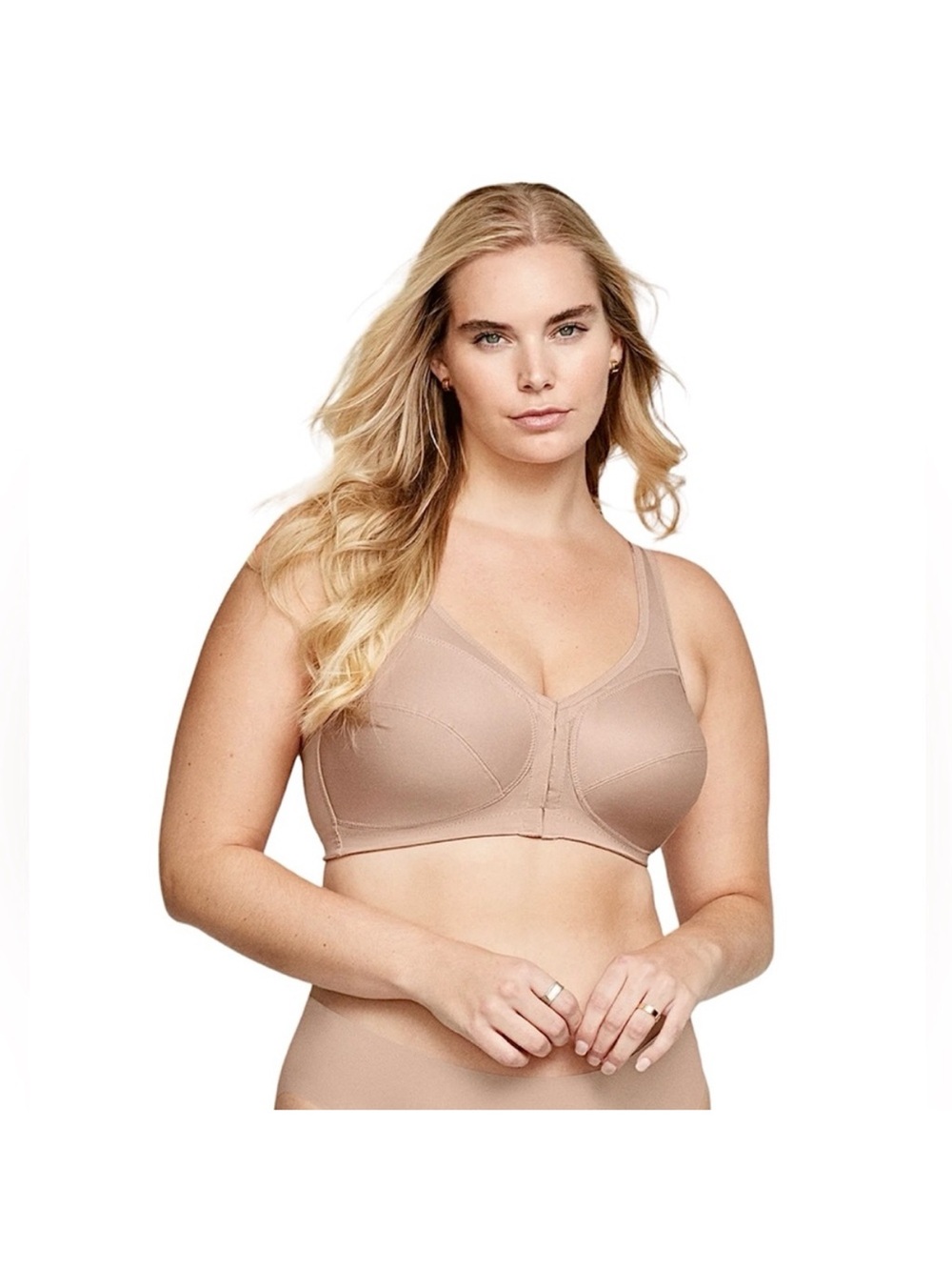 Glamorise Nude Wireless Full Coverage Back Support Bra -48B